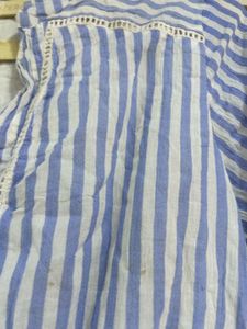 Blue And White Striped Shirt Dress