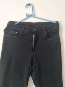 Black High Waist Skin Fit Jeans