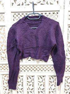 Purple Crop Sweater ()