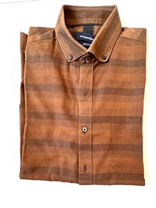 Men Slim Fit Solid Plain Shades of Brown Color