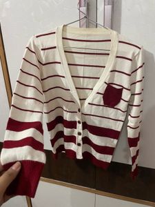 Striped Knit Cardigan