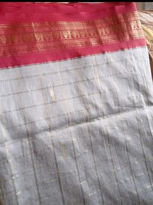 Elegant pattu saree without blouse