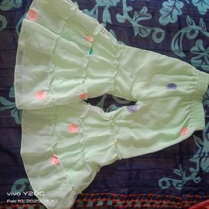 Silk Dress Top And Bottom Wear For Kids,