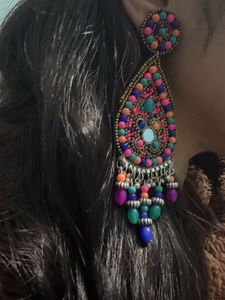 Multi Colored Statement Earrings