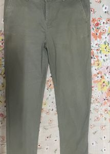 Olive Green Casual Pants