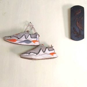 Orange and Grey Athletic Shoes