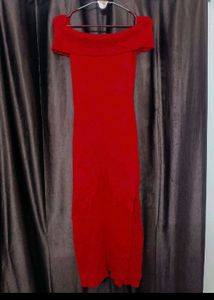 Red Slit Dress