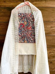 Floral Print Embroidered Salwar Kameez