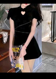 Black Korean Rhinestone Goth Dress Cosplay Anime
