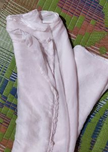 Pale Pink Ruched Scarf