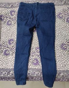High Waist Navy Blue Jeans
