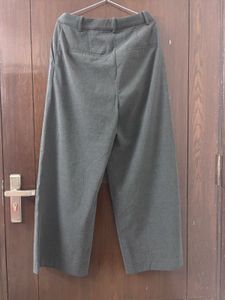 Gray Wide Leg Trousers