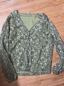 Floral Print Button-Down Top