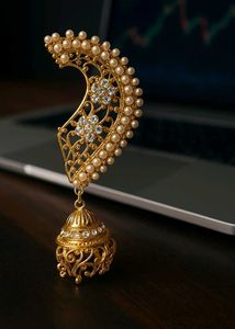 Elegant Golden Crescent Earrings