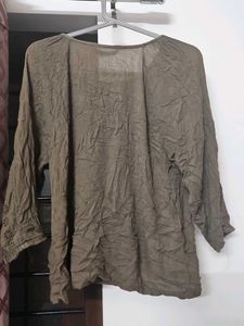 Olive Green Embroidered Top