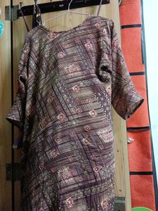 Vintage Brown Patterned Dress