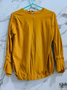 Yellow Graphic Print Top