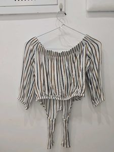 Striped Off-Shoulder Top