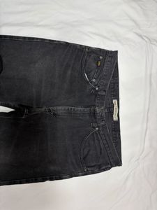 Washed Black Denim Jeans