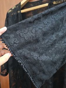 Black lace Open Front Shrug