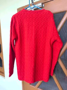 Red Knit Cardigan