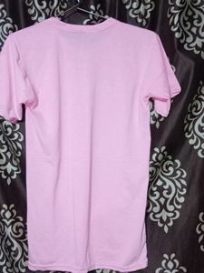 Summer Casual T Shirt For Women In Baby Pink Color