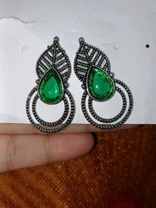 Green Stone Earrings