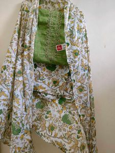 Designer Glace Cotton Suit