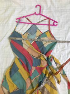 Multicoloured Wrap Dress Fits S/M