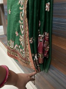 beautiful supernet saree with stylish blouse