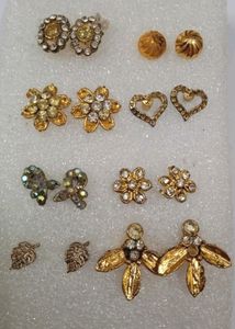 Beautiful Studs Topas Combo Of 8 Pairs