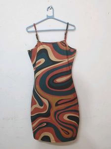 Swirl Print Mini Dress
