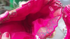 Rani Pink Royal  Indian Potli Bag