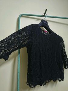 Classy Black Netted Top