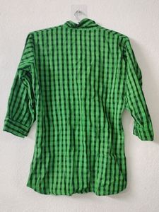 Women&#39;s Shirt Green Check