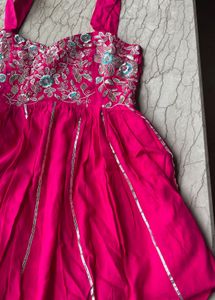 Pink Embellished Kurti
