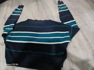 Striped Cropped Sweater