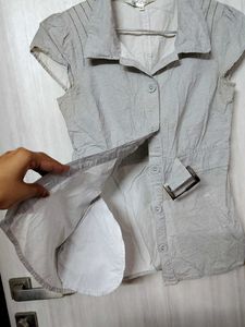 ❗ CLEARANCE ❗ Button-Up Top with Belt Detail