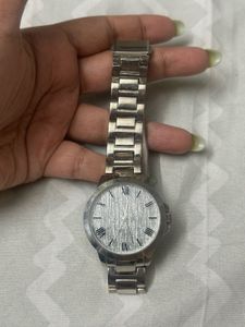 Ganeva Silver Wrist Watch Unisex