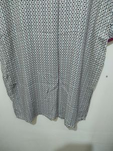 Beige Cream Printed Kurta