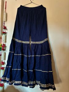 Blue Flared Sharara