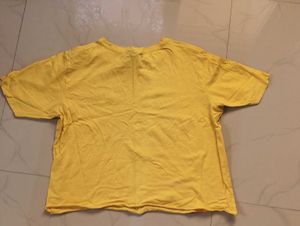 Yellow Graphic Print Tee