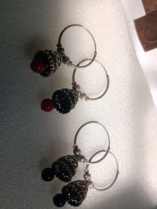 Hoop Jhumka Earrings Set