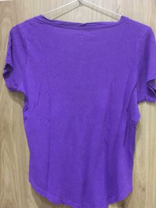 Purple &#39;Happy&#39; Tee