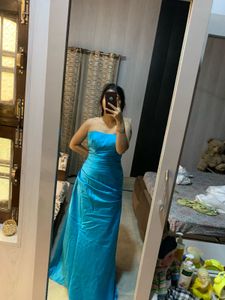 Teal Tubeless Striated Gown 🌸🦋🎀