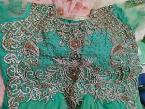Green Embellished Formal Dress