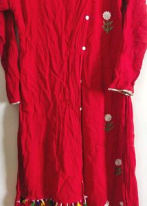 XXL Size Comfortable Embroidery Work Kurti