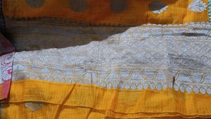 Yellow Banarsi Cotton Saree