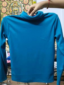 Blue Long Sleeve Top