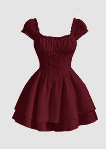 Charming Maroon Mini Dress